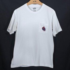 UT Marvel X Jason Polan SPIDERMAN SS Crewneck Embroidered Pocket T-Shirt White S